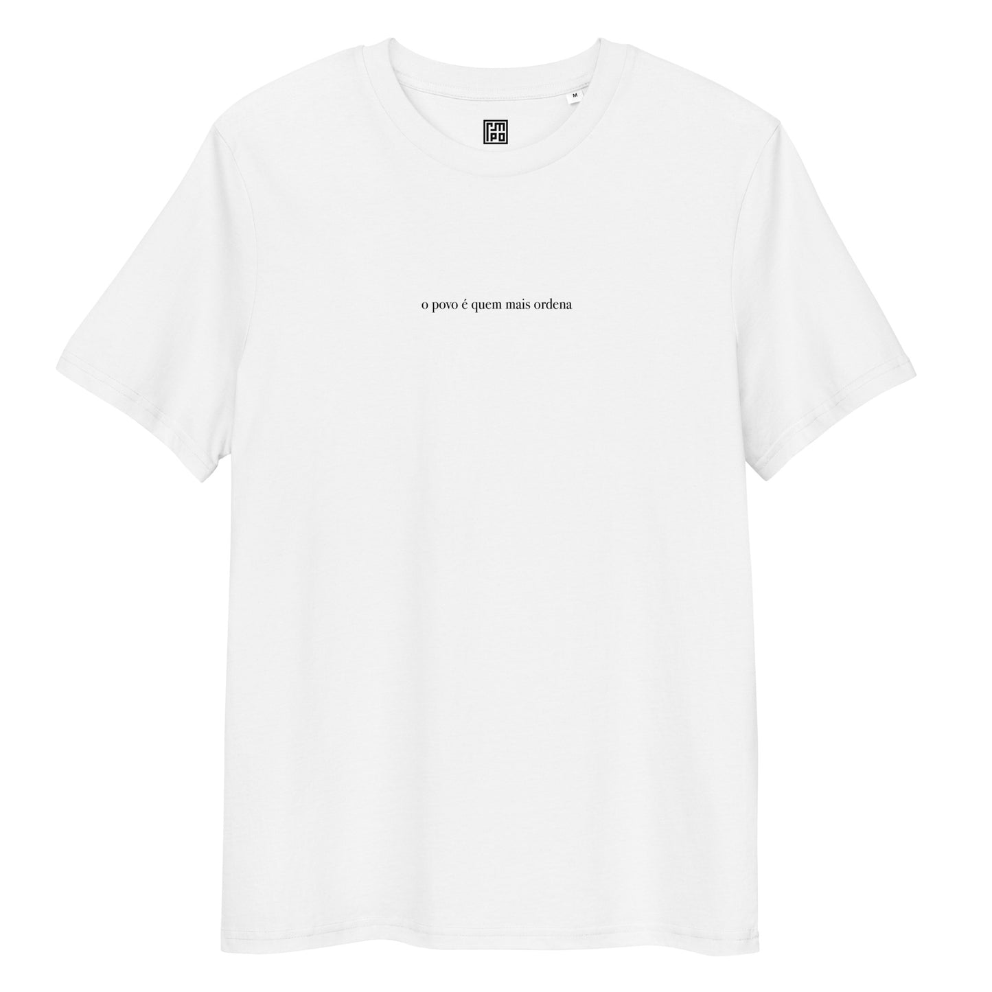 50-25 cravo, back — organic cotton unisex t-shirt · t.mpo